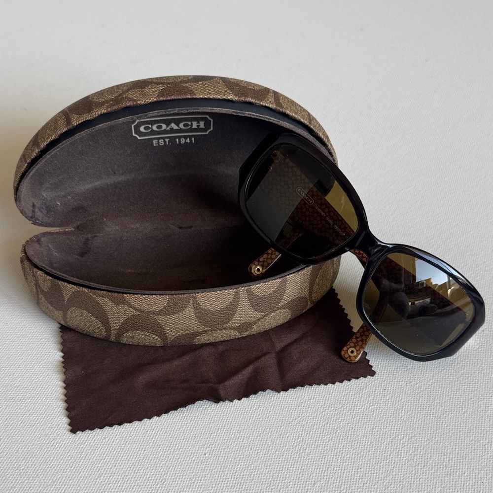 Coach Whitney Tortoise Sunglasses with Case - Picture 2 of 7